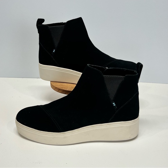 TOM’S Black suede high top platform sneakers size 9 - Picture 7 of 9